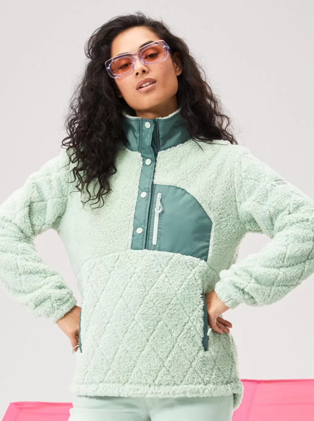 Base Layers | Fleece & Softshells | WOMEN ROXY Alabama Technical Fleece Cameo Green