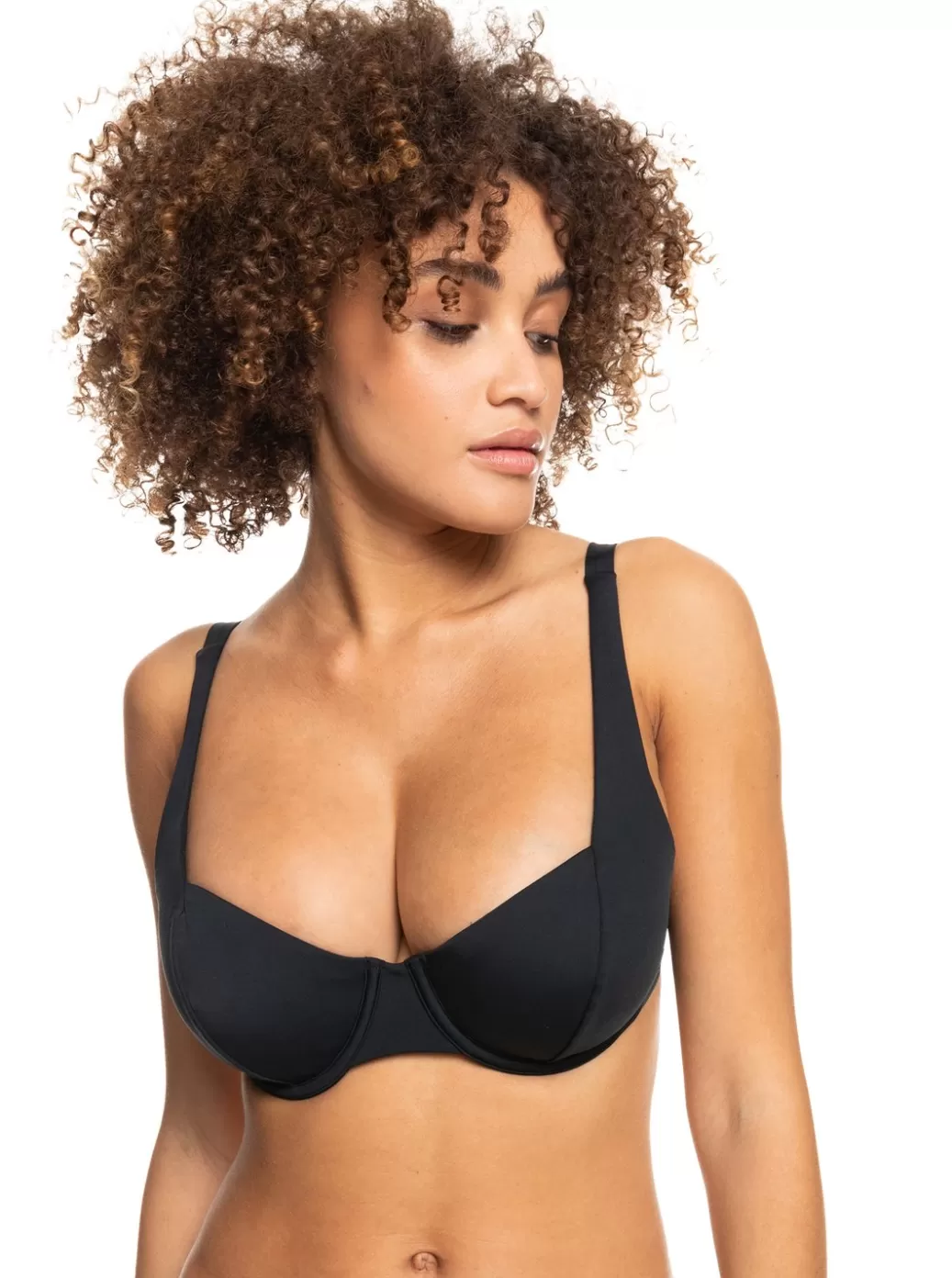 Bikini Tops | Bikinis | WOMEN ROXY Beach Classics  Underwired D-Cup Bikini Top Anthracite