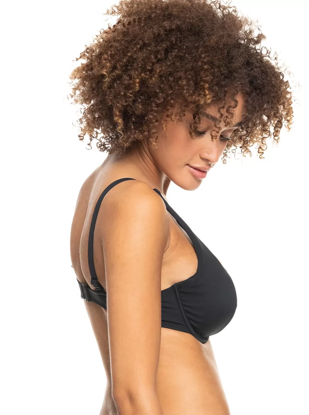 Bikini Tops | Bikinis | WOMEN ROXY Beach Classics  Underwired D-Cup Bikini Top Anthracite