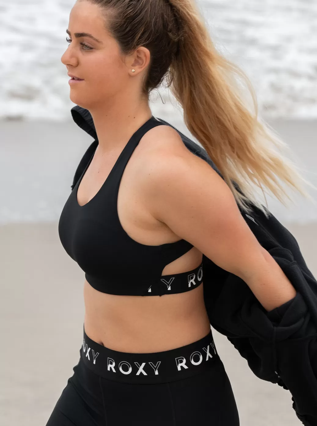 Caroline Marks Favorites | Sports Bras | WOMEN ROXY Bold Moves Sports Bra Anthracite
