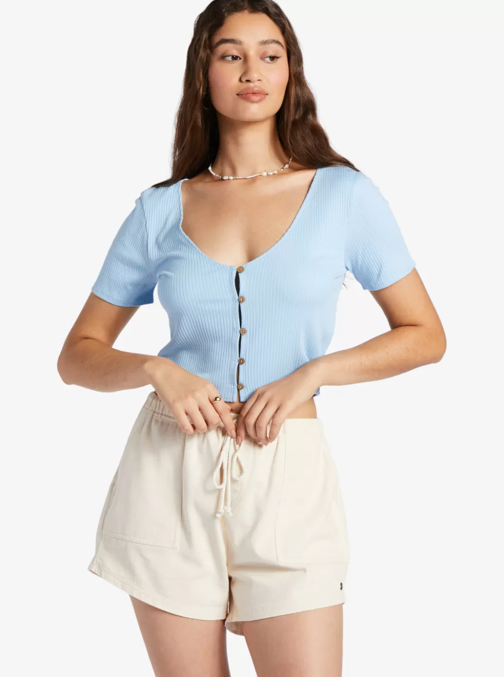 Tees & Tanks | Tops | WOMEN ROXY Born With It Crop Top Clear Sky