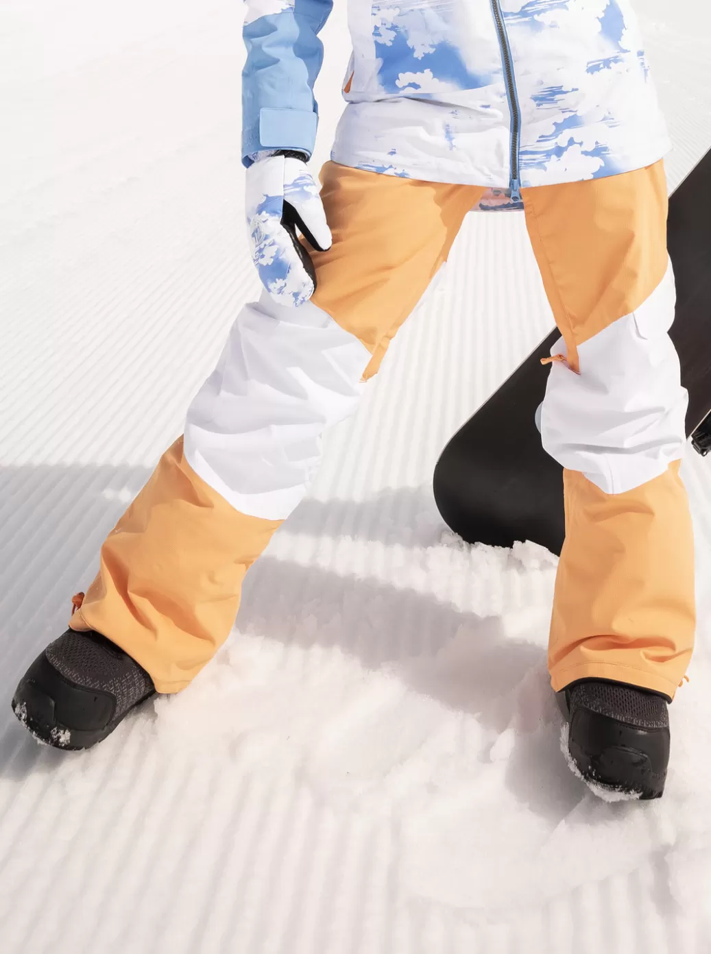 Chloe Kim | Snow Pants | WOMEN ROXY Chloe Kim Woodrose Technical Snow Pants Mock Orange