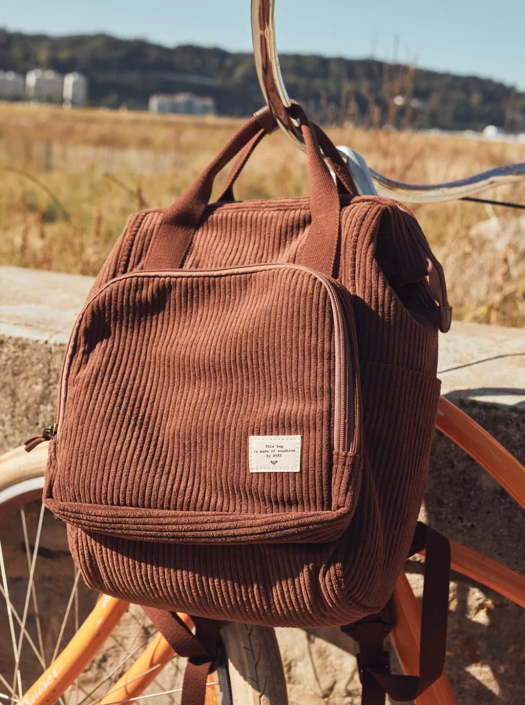 Backpacks | WOMEN ROXY Cozy Nature Medium Corduroy Backpack Bitter Chocolate