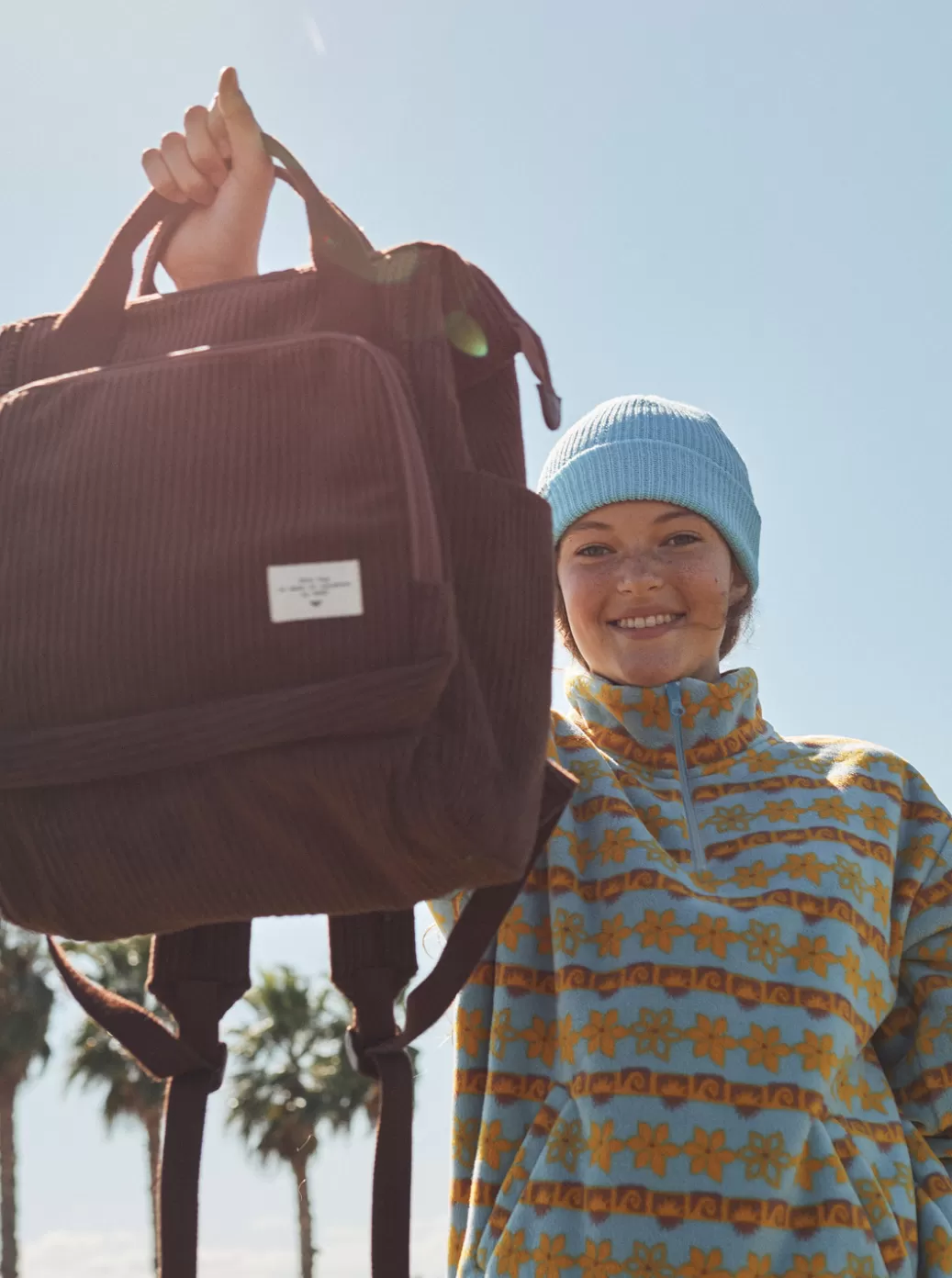Backpacks | WOMEN ROXY Cozy Nature Medium Corduroy Backpack Bitter Chocolate