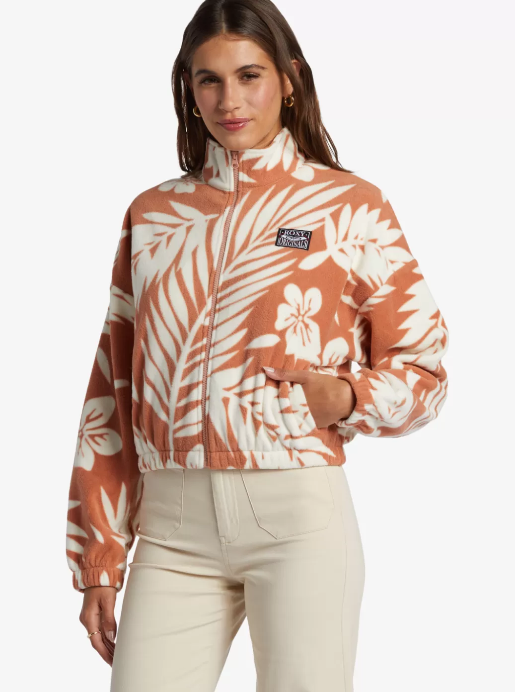 Sweaters | Jackets | Fleece & Hoodies | WOMEN ROXY Dawn To Dusk Zip-Up Fleece Cafe Creme Palmeria