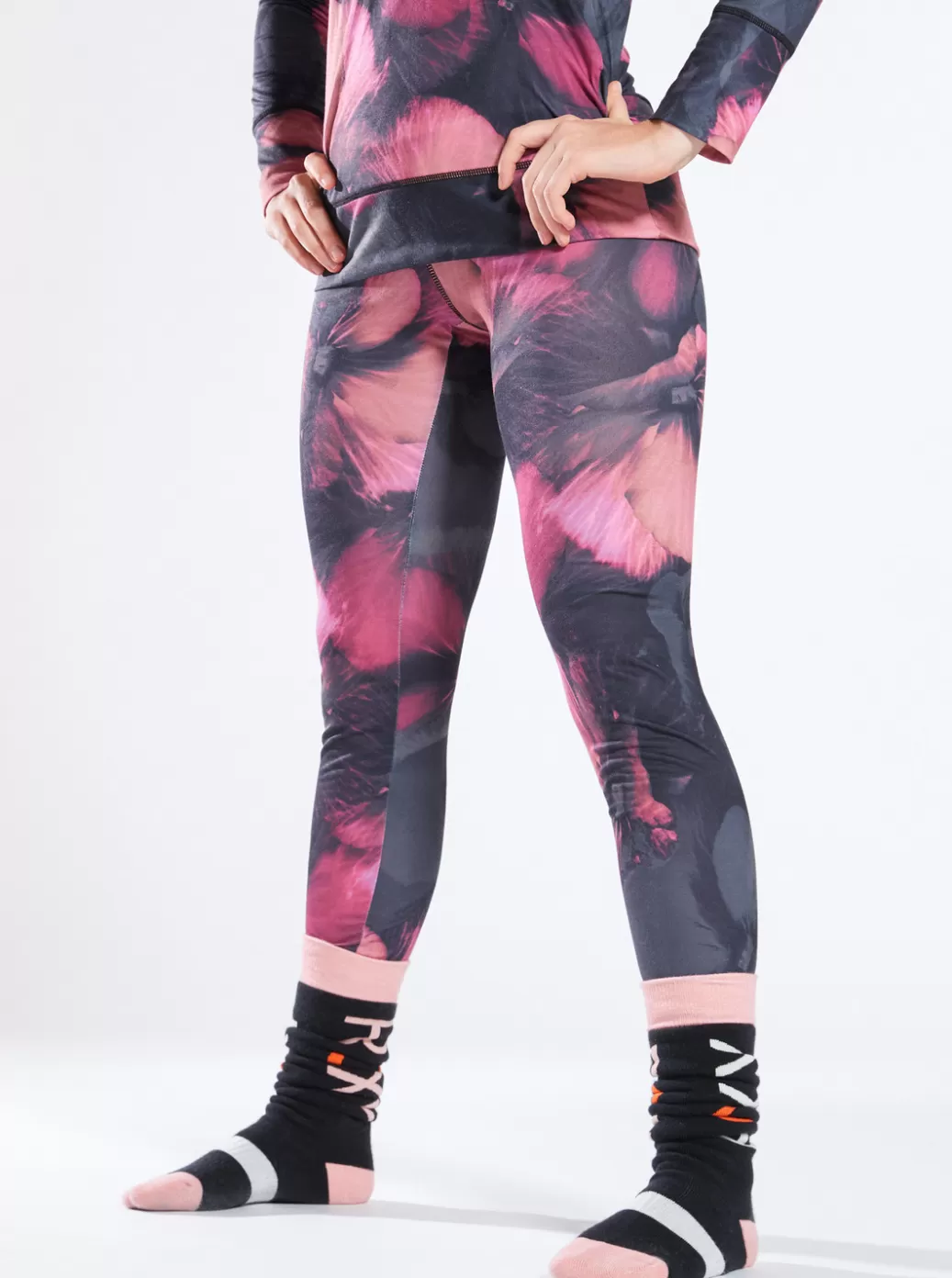 Base Layers | WOMEN ROXY Daybreak Technical Base Layer Leggings True Black Pansy Pansy