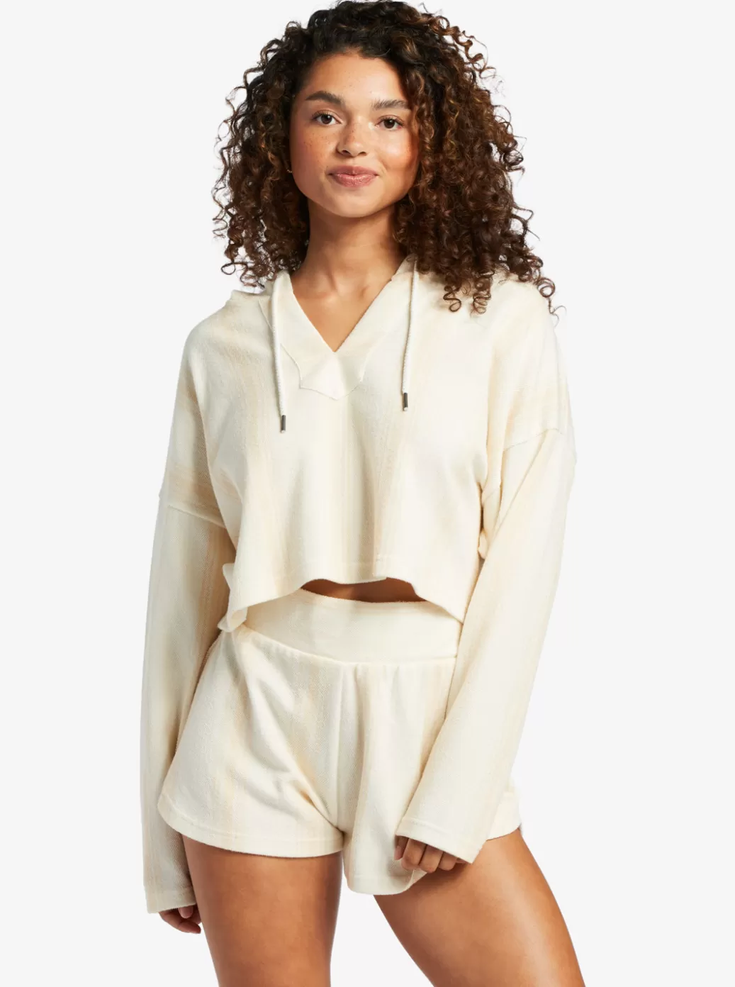 Loungewear | Fleece & Hoodies | WOMEN ROXY Drop A Wave Poncho Hoodie Baja Stripe