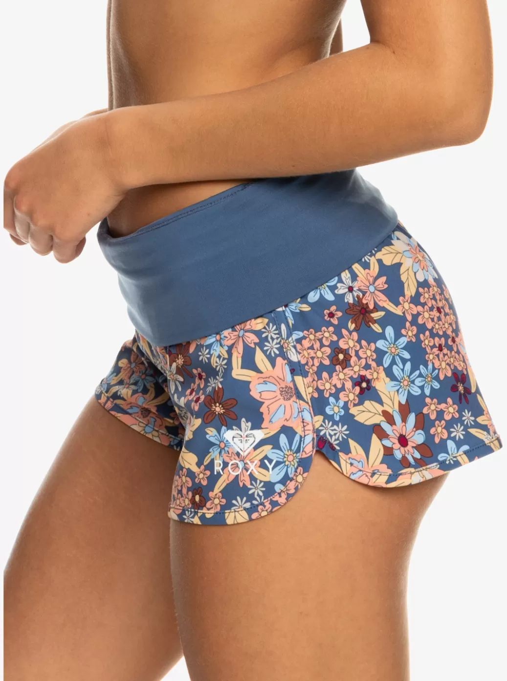 Boardshorts | WOMEN ROXY Endless Summer Printed Boardshorts Bijou Blue New Tropic Flat