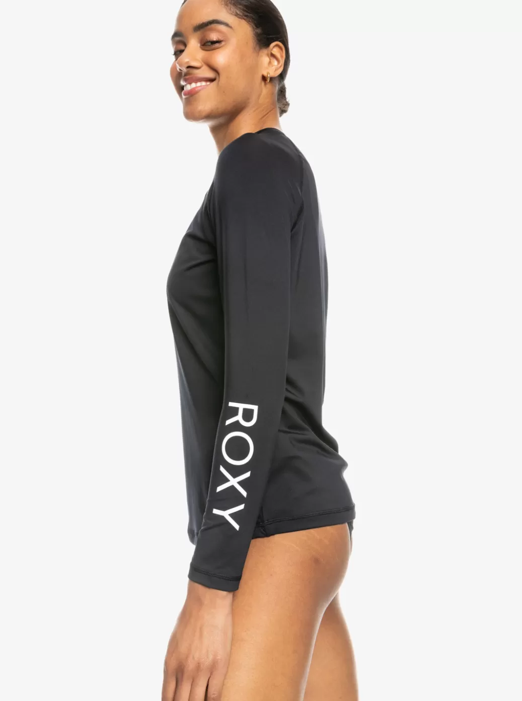 Rashguards | WOMEN ROXY Essentials Long Sleeve Rashguard Anthracite