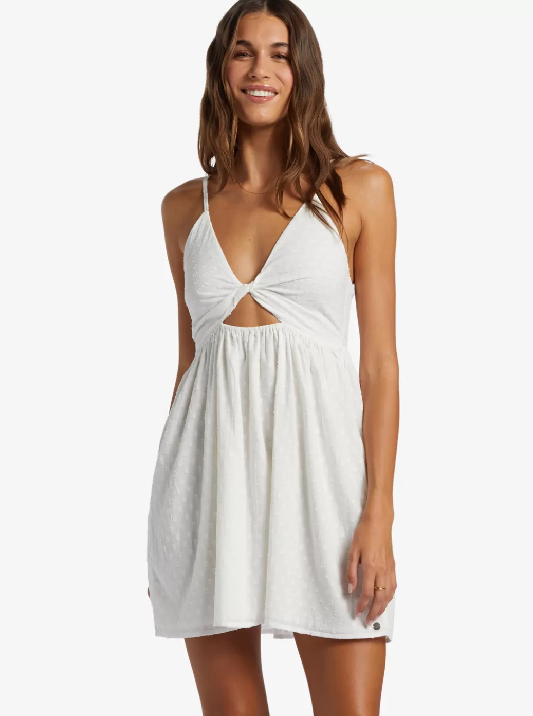 Dresses | WOMEN ROXY Evening Glow Strappy Mini Dress Egret