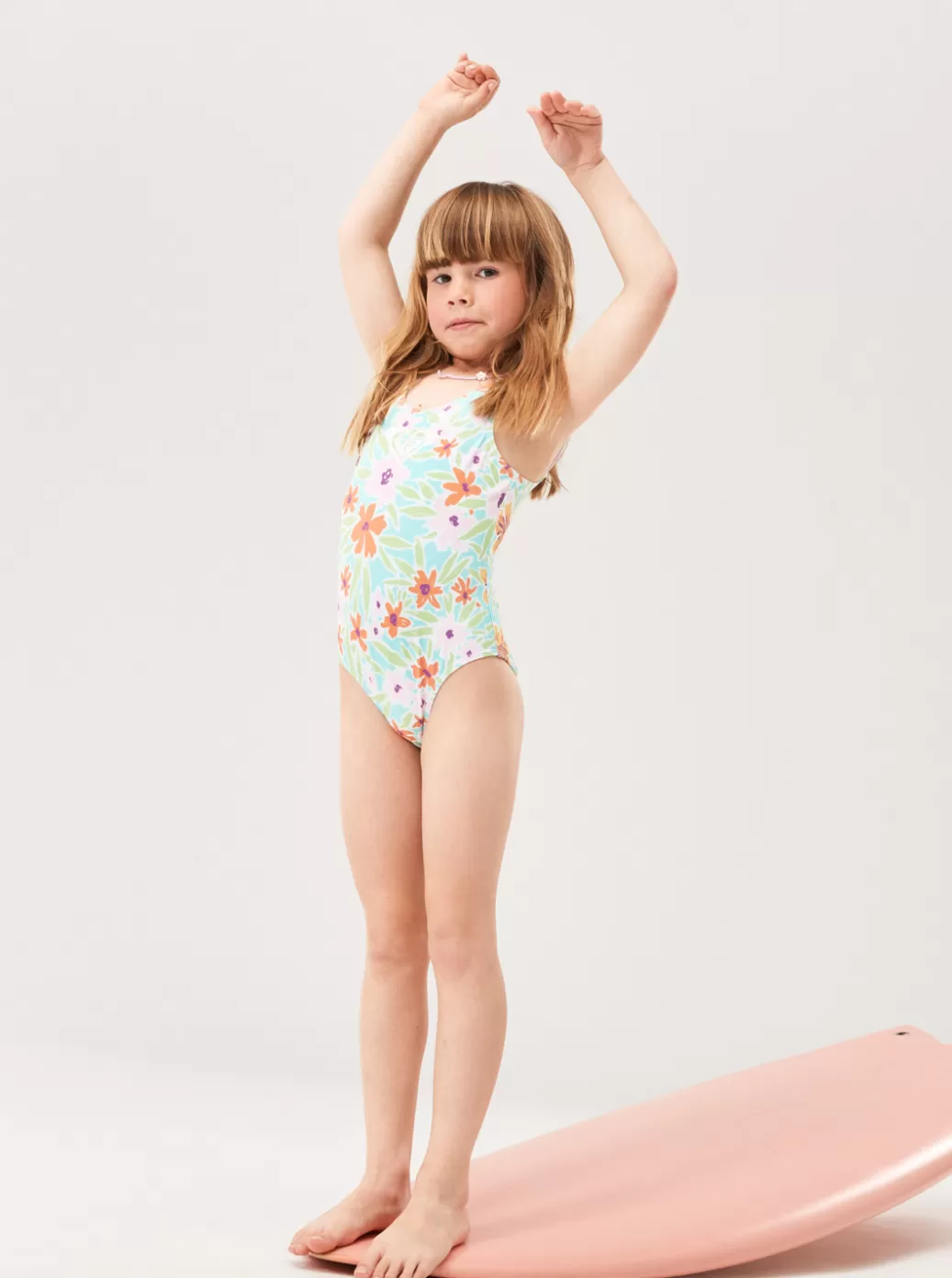 Swim | KIDS ROXY Girl's 2-7 Hawaiian Spirit One-Piece Swimsuit Aruba Blue Hawaiian Spirit