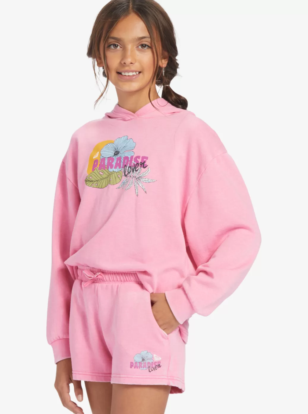 Jeans & Pants | KIDS ROXY Girl's 4-16 Distance And Time B Sweat Shorts Sachet Pink