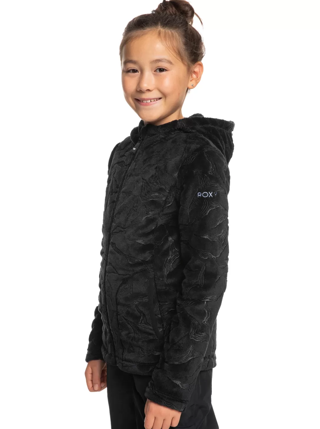 Sweatshirts & Hoodies | Snow Jackets | Girls Snow | KIDS | WOMEN ROXY Girl's 4-16 Igloo Technical Hooded Fleece True Black