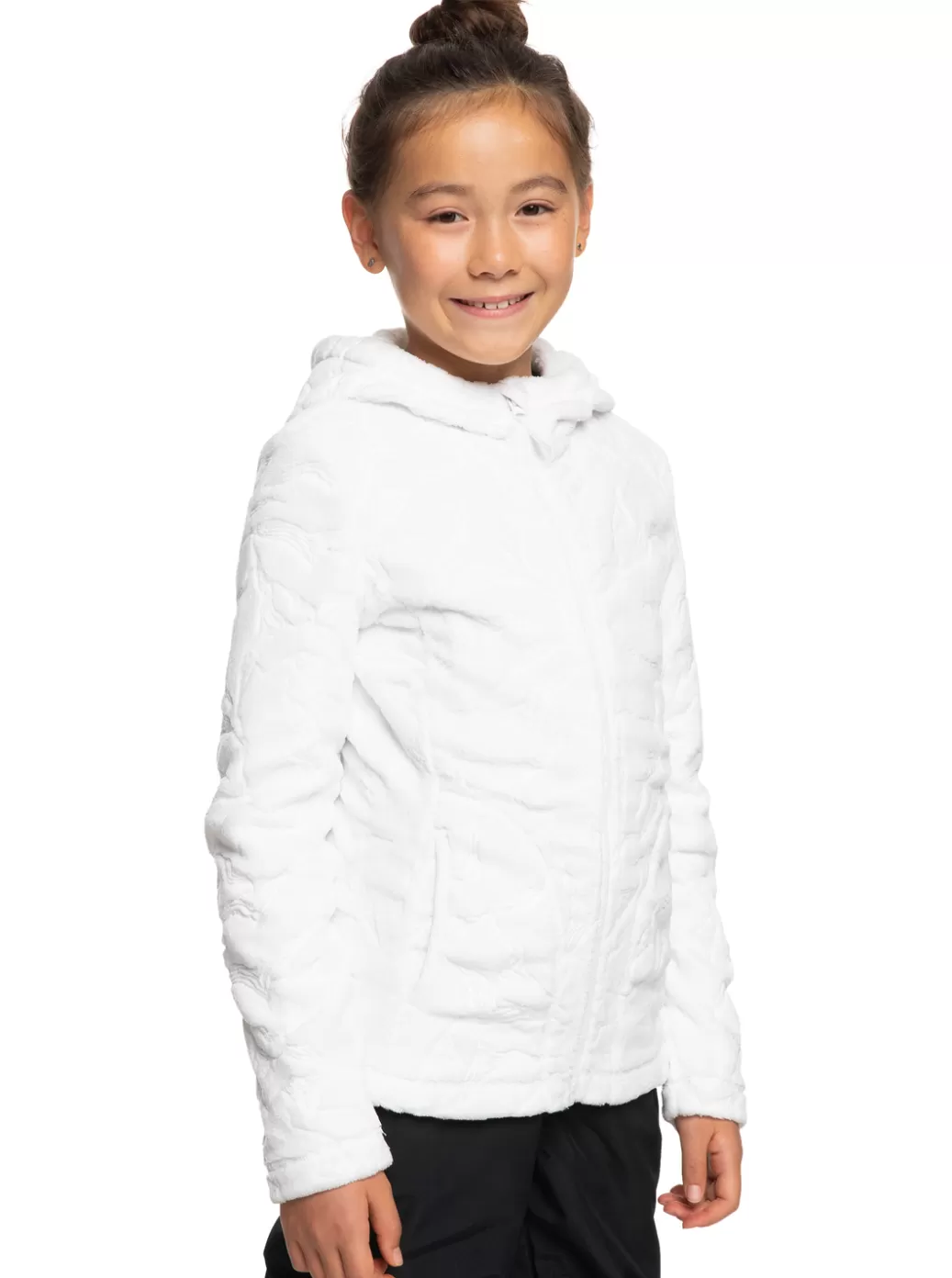Sweatshirts & Hoodies | Snow Jackets | Girls Snow | KIDS | WOMEN ROXY Girl's 4-16 Igloo Technical Hooded Fleece Bright White