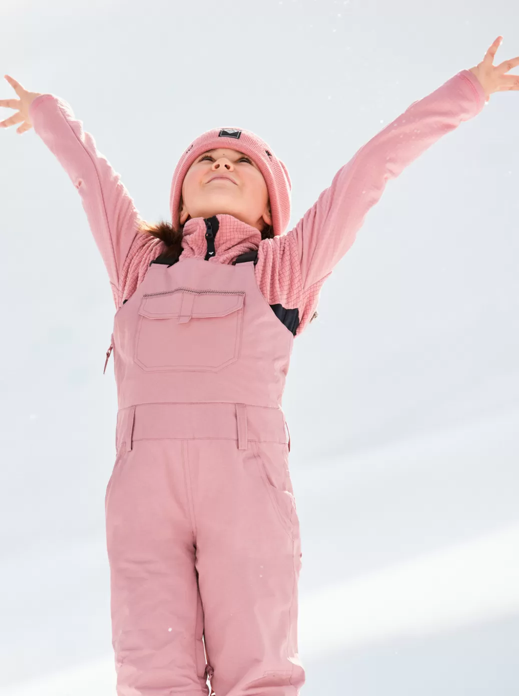 Snow Pants | Girls Snow | KIDS | WOMEN ROXY Girl's 4-16 Non Stop Technical Snow Bib Pants Dusty Rose