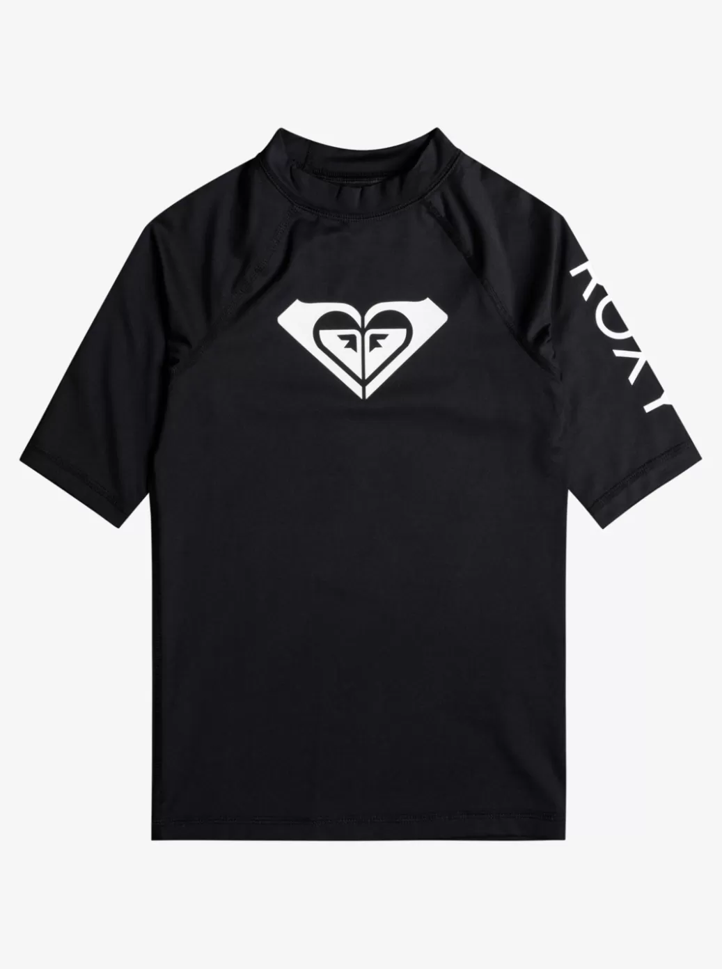 Surf | Swim | KIDS ROXY Girl's 7-16 Wholehearted UPF 50 Short Sleeve Rashguard Anthracite