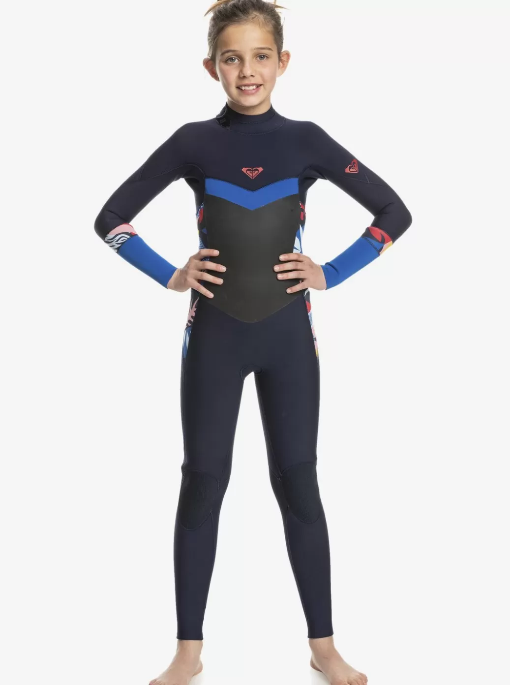 Surf | KIDS ROXY Girl's 8-16 3/2mm Syncro GBS L/SL Fullsuit Navy Nights/yacht Blue