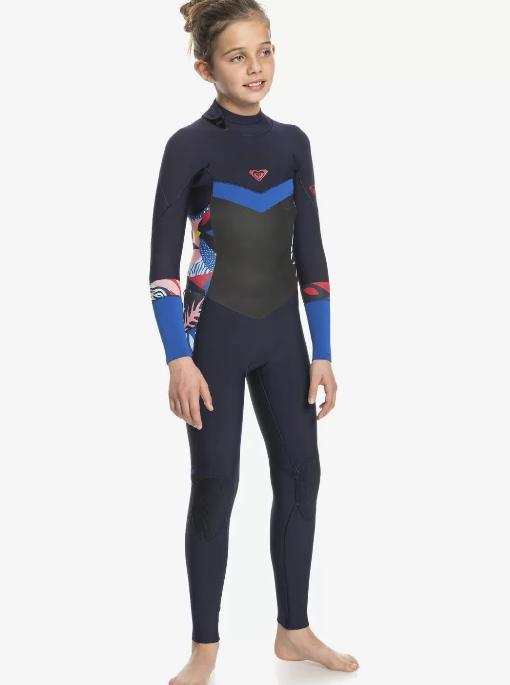 Surf | KIDS ROXY Girl's 8-16 3/2mm Syncro GBS L/SL Fullsuit Navy Nights/yacht Blue