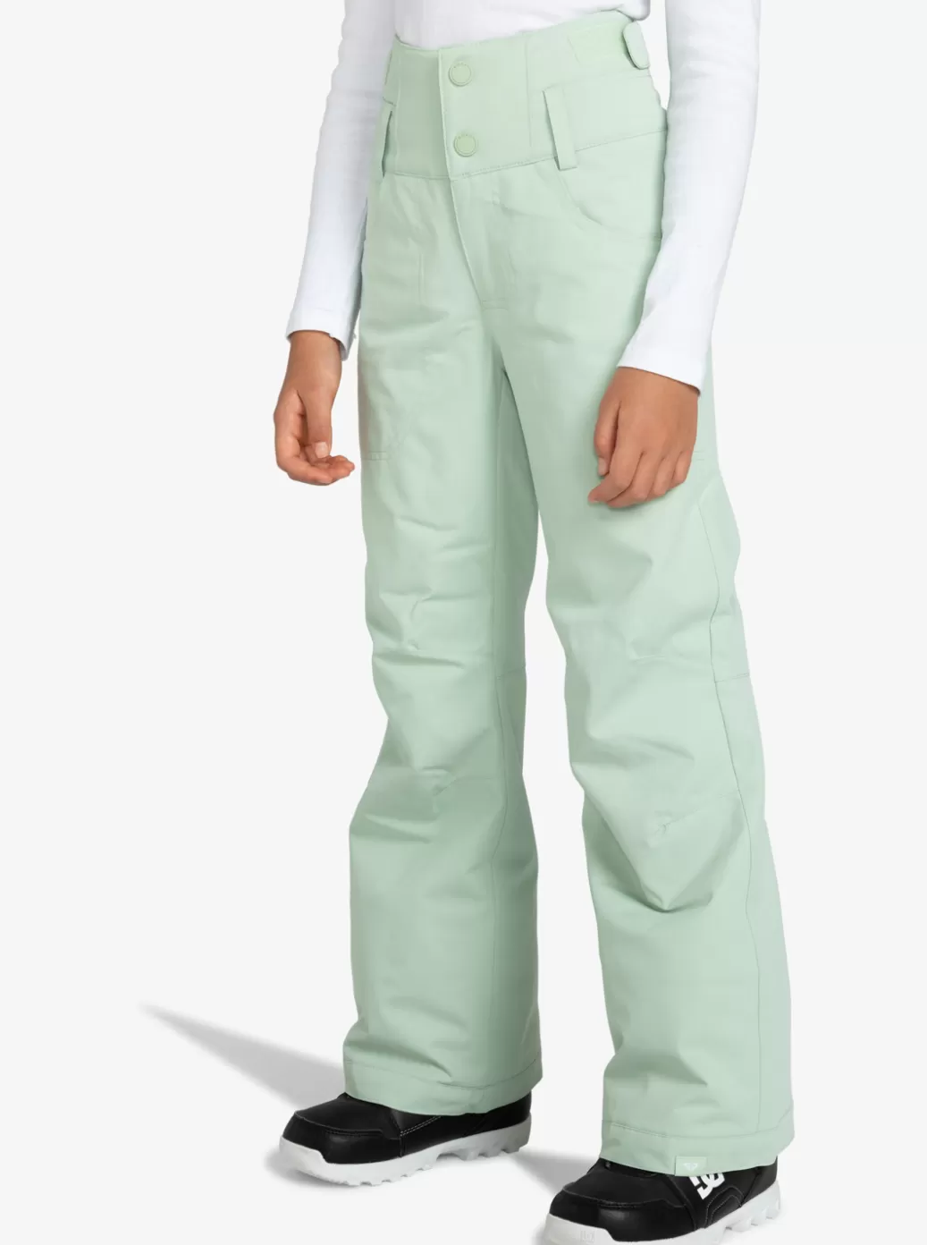Snow Pants | Girls Snow | KIDS | WOMEN ROXY Girls' 4-16 Diversion Technical Snow Pants Cameo Green