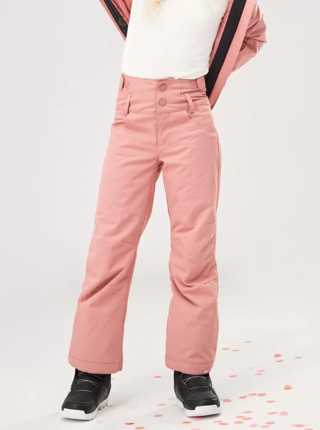 Snow Pants | Girls Snow | KIDS | WOMEN ROXY Girls' 4-16 Diversion Technical Snow Pants Dusty Rose