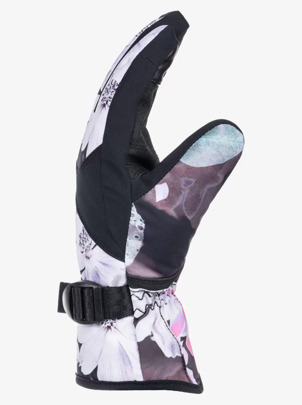 Snow Accessories | Girls Snow | KIDS | WOMEN ROXY Girls' 4-16 Jetty Technical Snowboard/Ski Gloves True Black Blurry Flower