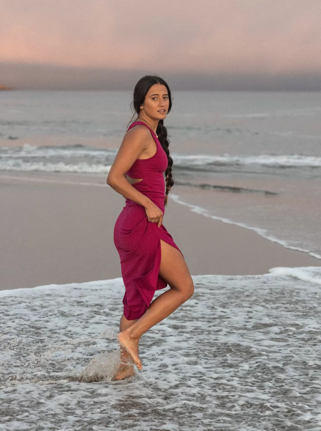 Dresses | WOMEN ROXY Good Keepsake Midi Dress Raspberry Radiance