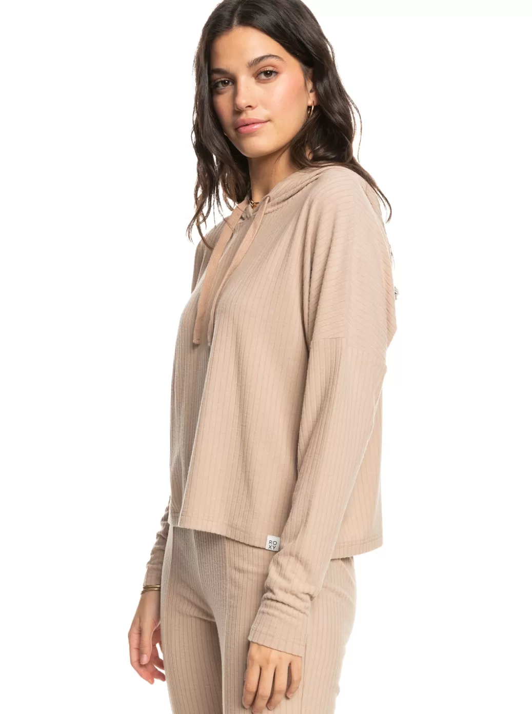 Loungewear | Fleece & Hoodies | Tops | WOMEN ROXY Hang Five Polo Shirt Warm Taupe