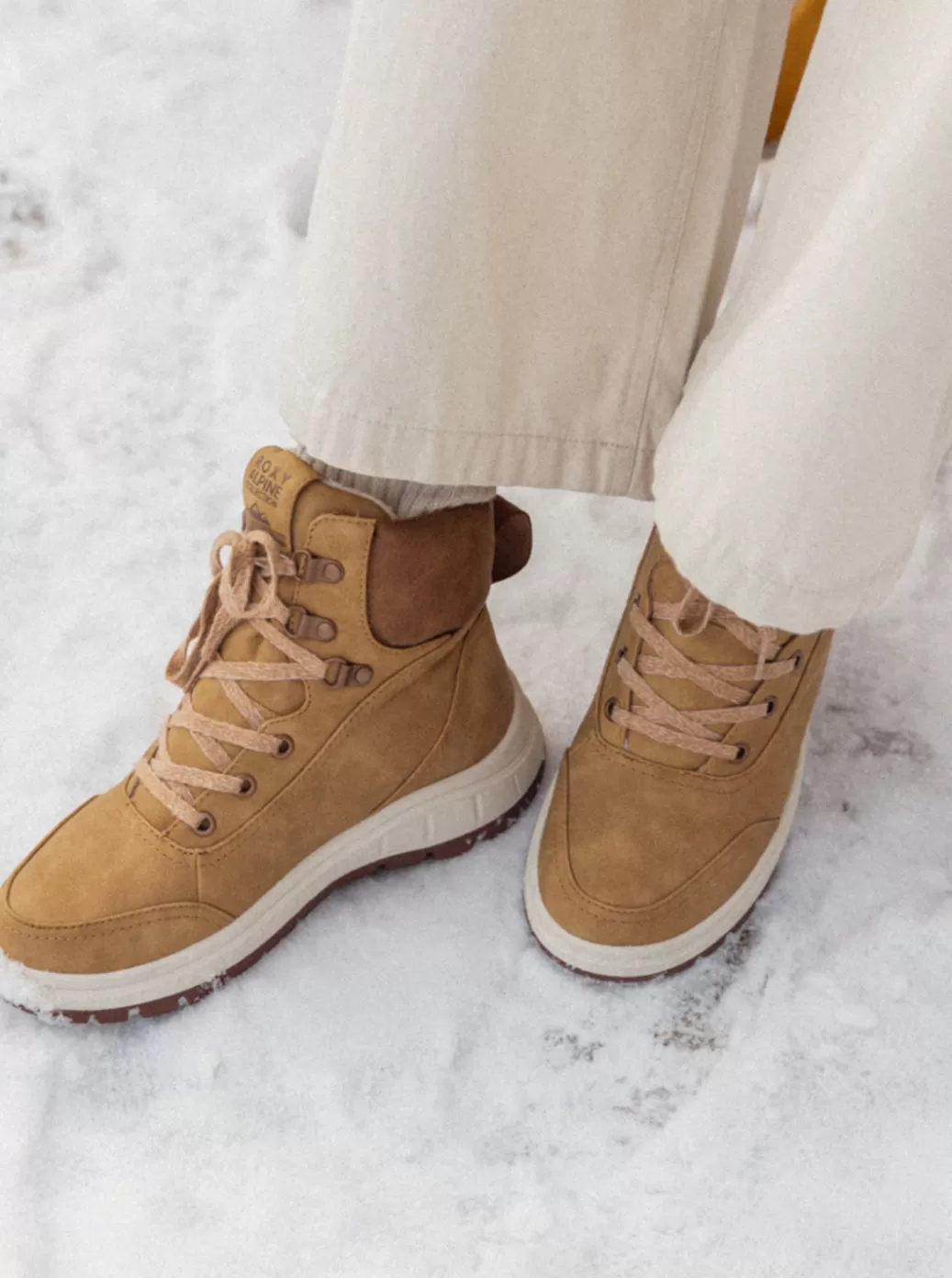 Boots | WOMEN ROXY Karmel Lace-Up Boots Tan
