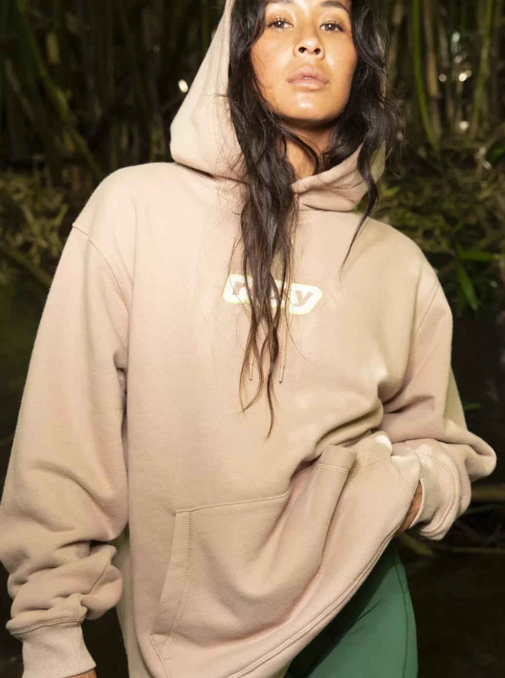 Kelia Active | Jackets | Sweaters | Fleece & Hoodies | WOMEN ROXY Kelia Oversized Hoodie Warm Taupe