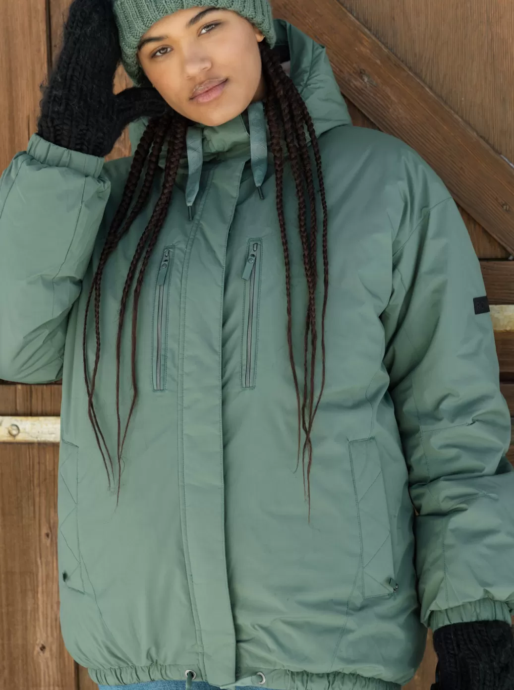 On the Mountain | Hydrosmart | Winter Jackets | Snow Jackets | WOMEN ROXY Lofty Cloud Winter Parka Dark Forest