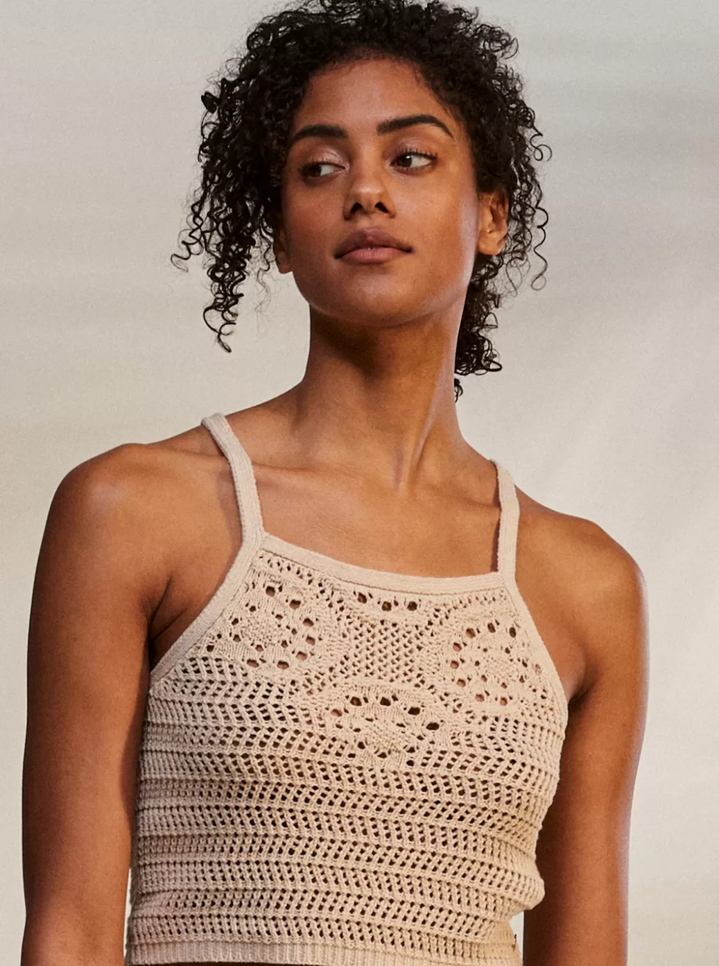 Tees & Tanks | Tops | WOMEN ROXY Malibu Crush Knitted Halter Top Tapioca