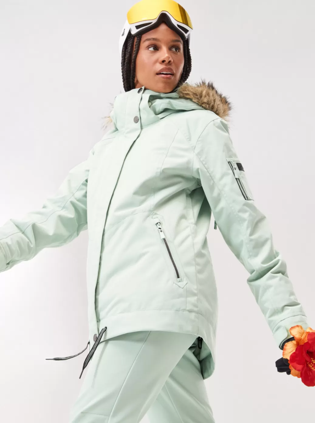 Hydrosmart | Snow Jackets | WOMEN ROXY Meade Technical Snow Jacket Cameo Green