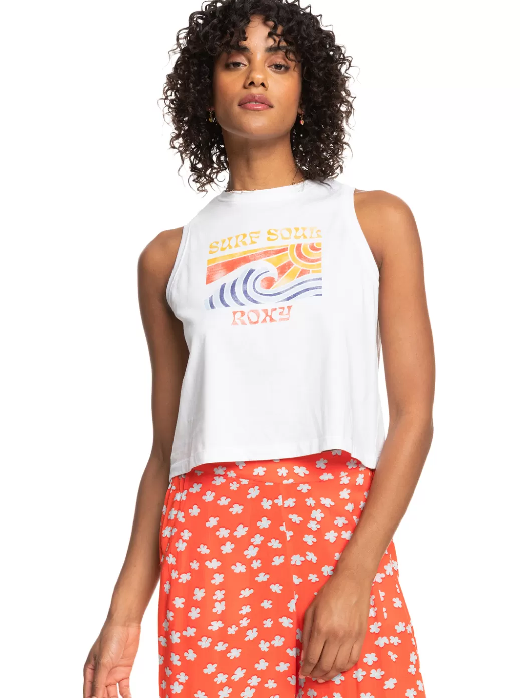 Tees & Tanks | Tops | WOMEN ROXY Moonlight Serenade Cropped Tank Top Bright White