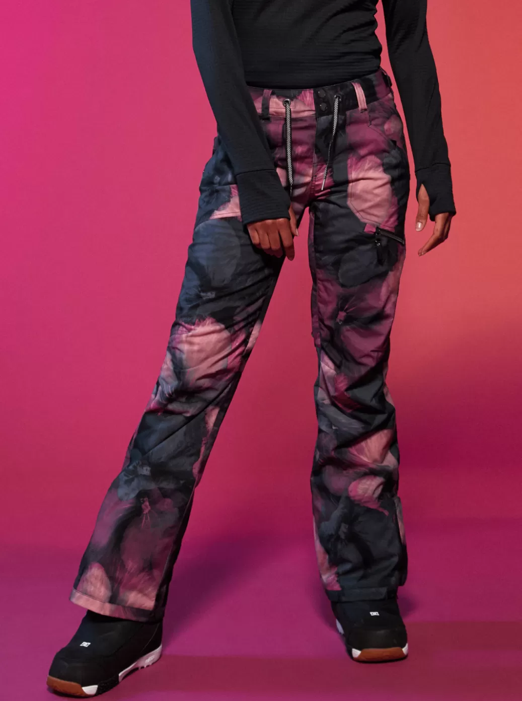 On the Mountain | Snow Pants | WOMEN ROXY Nadia Technical Snow Pants True Black Pansy Pansy