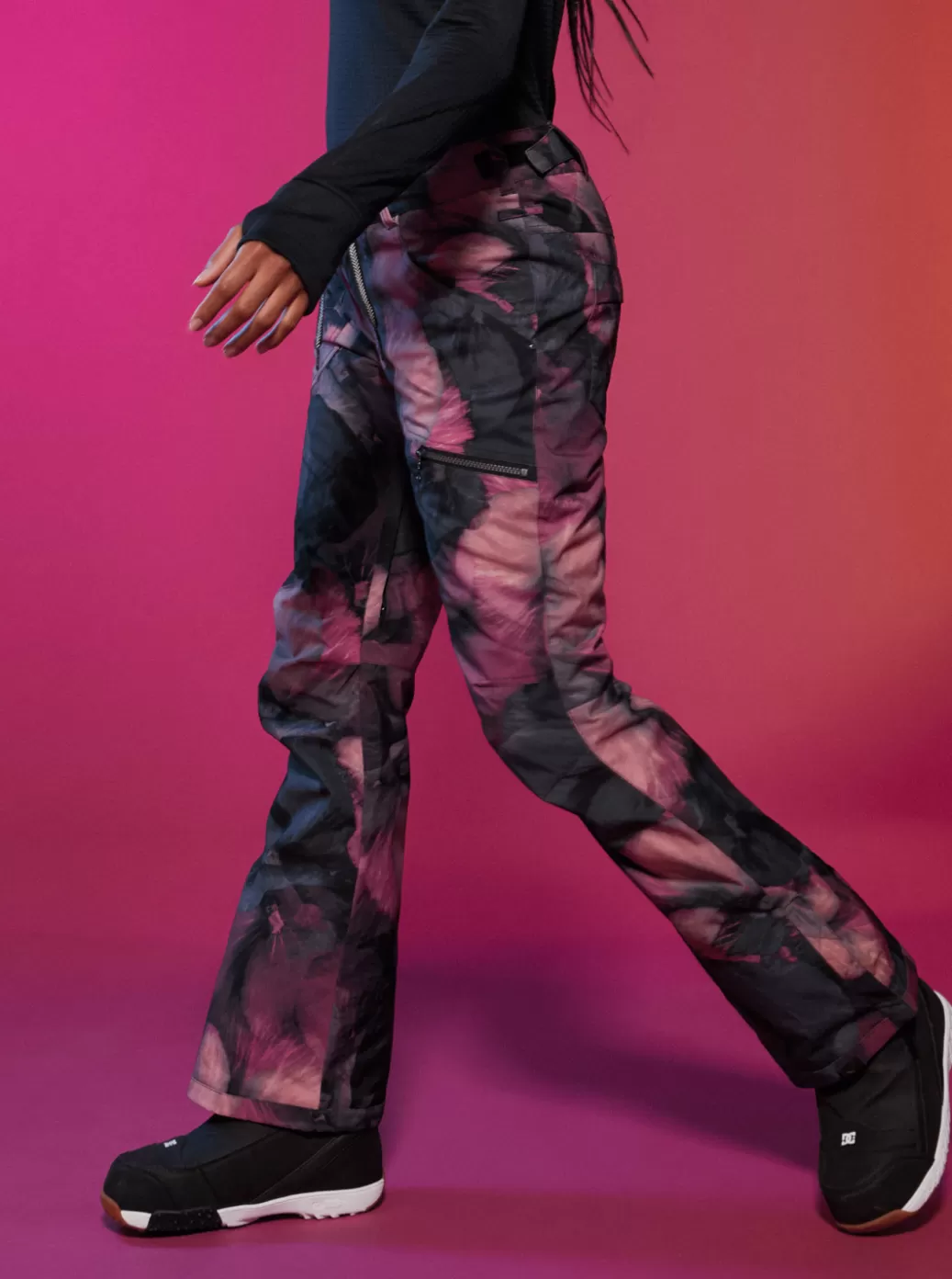 On the Mountain | Snow Pants | WOMEN ROXY Nadia Technical Snow Pants True Black Pansy Pansy
