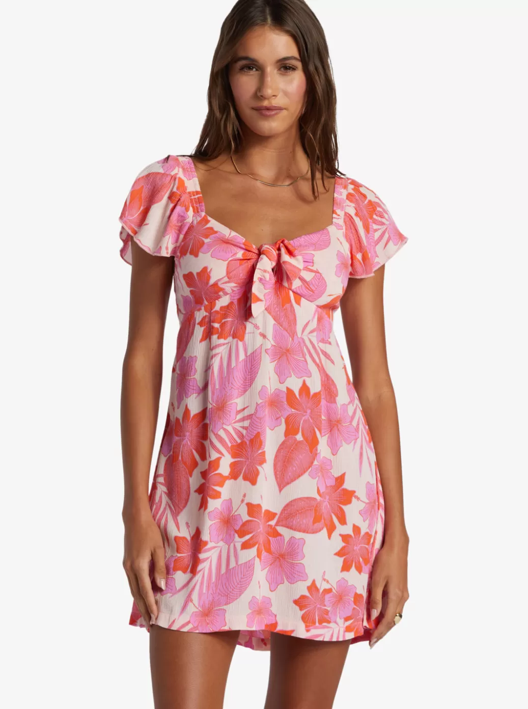 Dresses | WOMEN ROXY Oceanview Mini Dress Pale Dogwood Lhibiscus