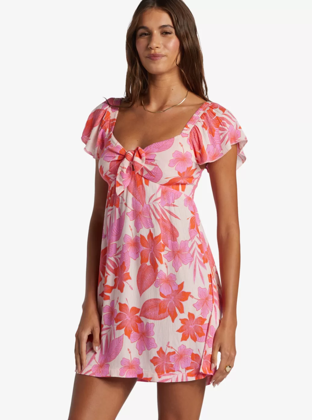 Dresses | WOMEN ROXY Oceanview Mini Dress Pale Dogwood Lhibiscus