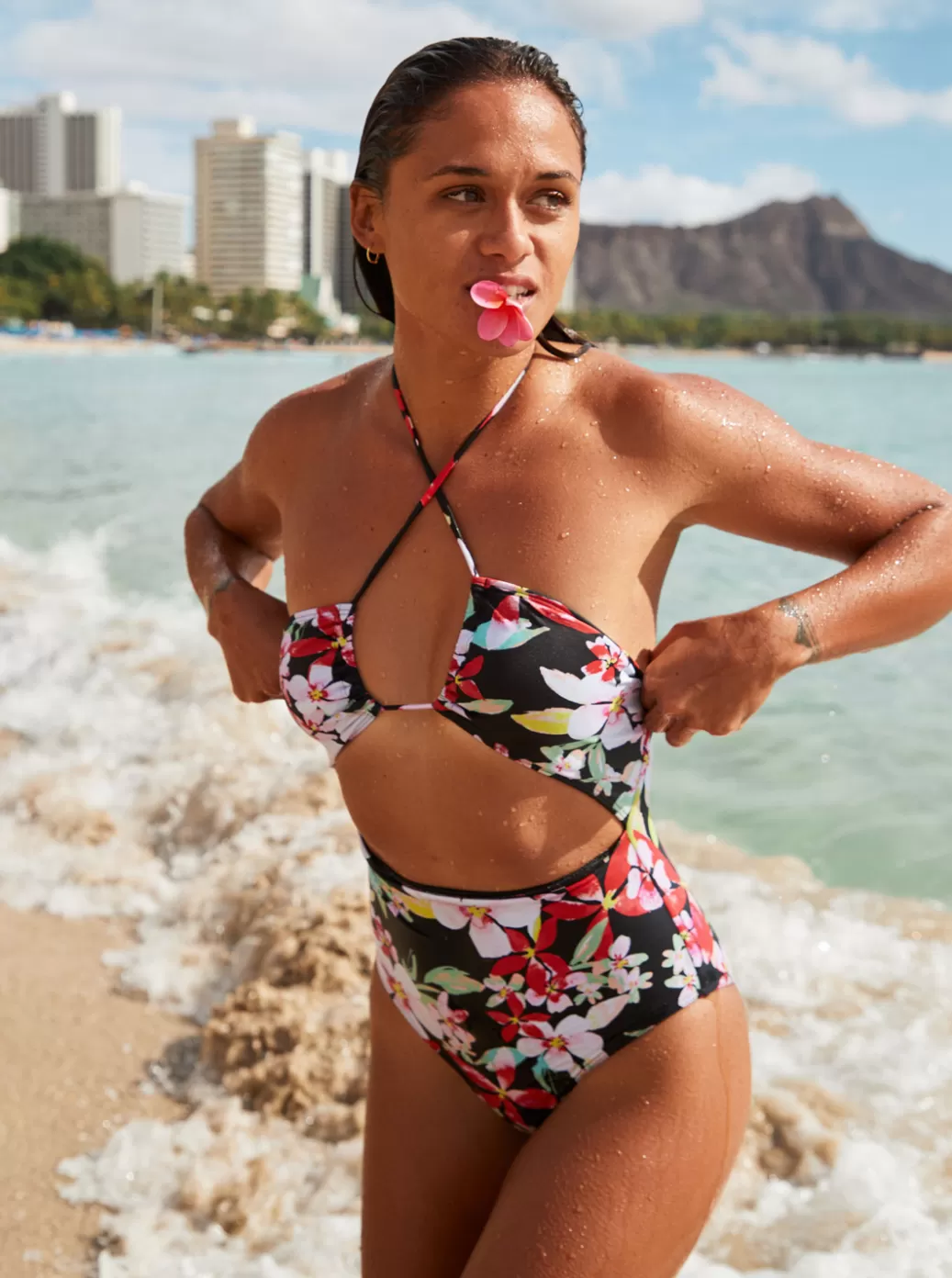 One Pieces | WOMEN ROXY Pants Beach Classics Fashion One-Piece Swimsuit Anthracite New Life