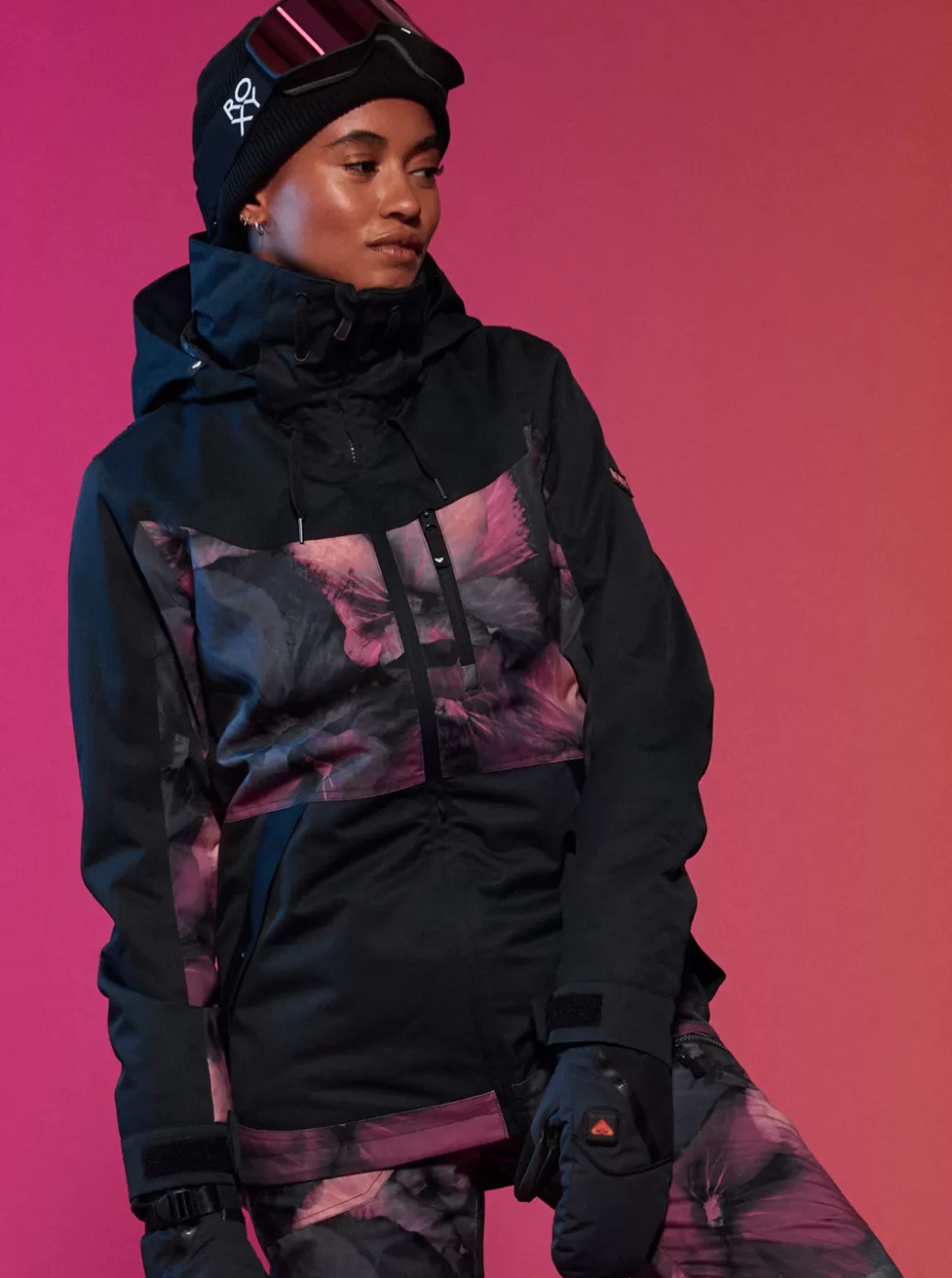 On the Mountain | Hydrosmart | Snow Jackets | WOMEN ROXY Presence Parka Technical Snow Jacket True Black Pansy Pansy