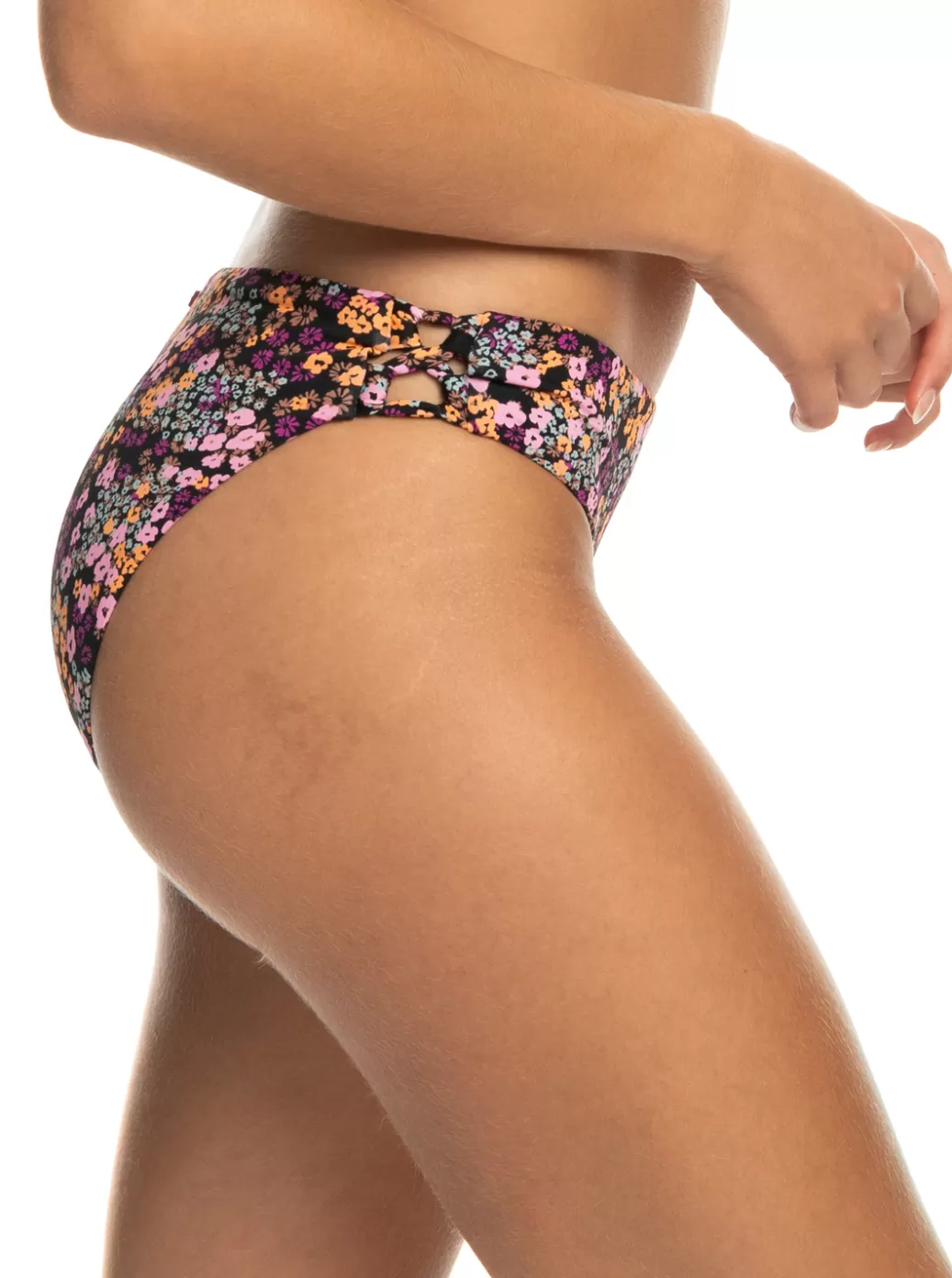 Swimsuits | Bikini Bottoms | Bikinis | WOMEN ROXY Printed Beach Classics Hipster Bikini Bottoms Anthracite Floral Daze