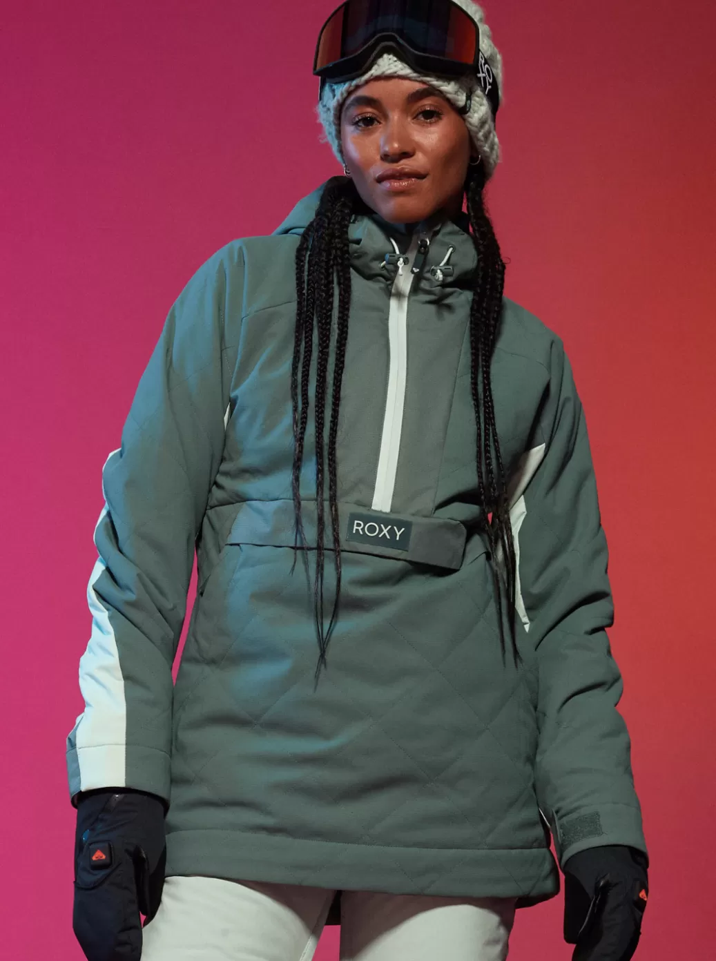 On the Mountain | Hydrosmart | Snow Jackets | WOMEN ROXY Radiant Lines Overhead Technical Snow Jacket Dark Forest