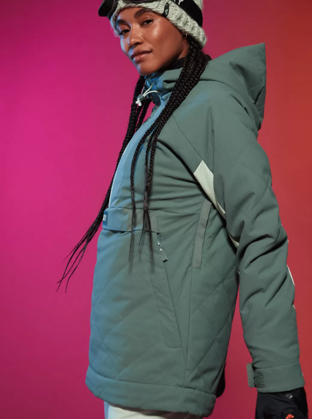 On the Mountain | Hydrosmart | Snow Jackets | WOMEN ROXY Radiant Lines Overhead Technical Snow Jacket Dark Forest