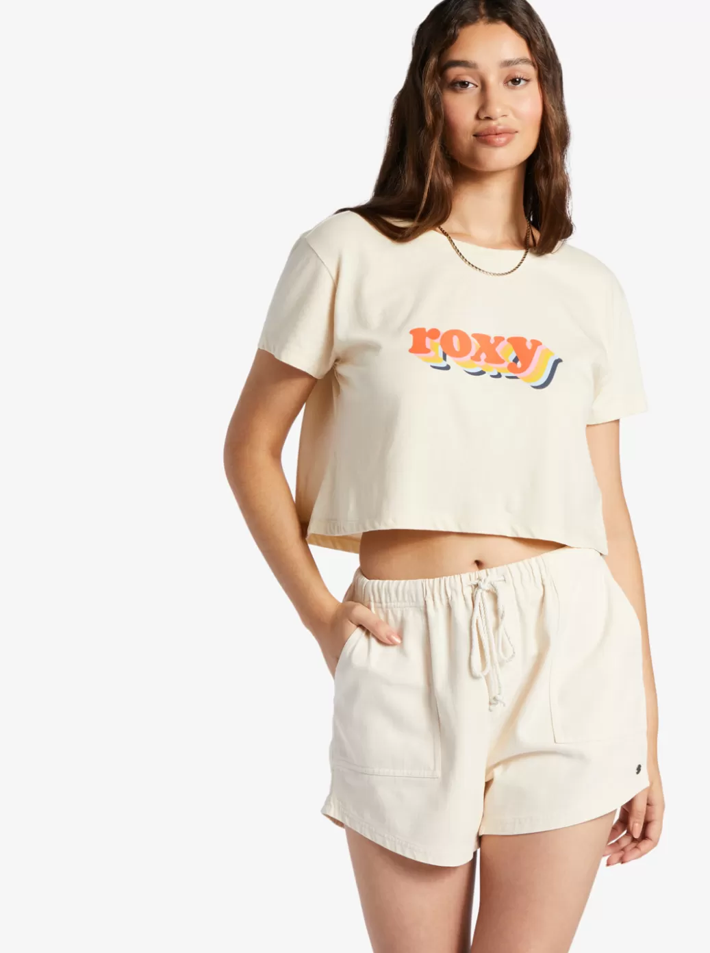 Tees & Tanks | Tops | WOMEN ROXY Retro Stack Sleeveless Muscle T-Shirt Tapioca
