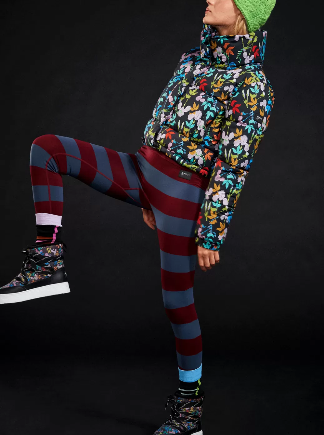 Base Layers | WOMEN ROXY ROWLEY X Seamless Technical Base Layer Leggings Insignia Blue Bico Stripes