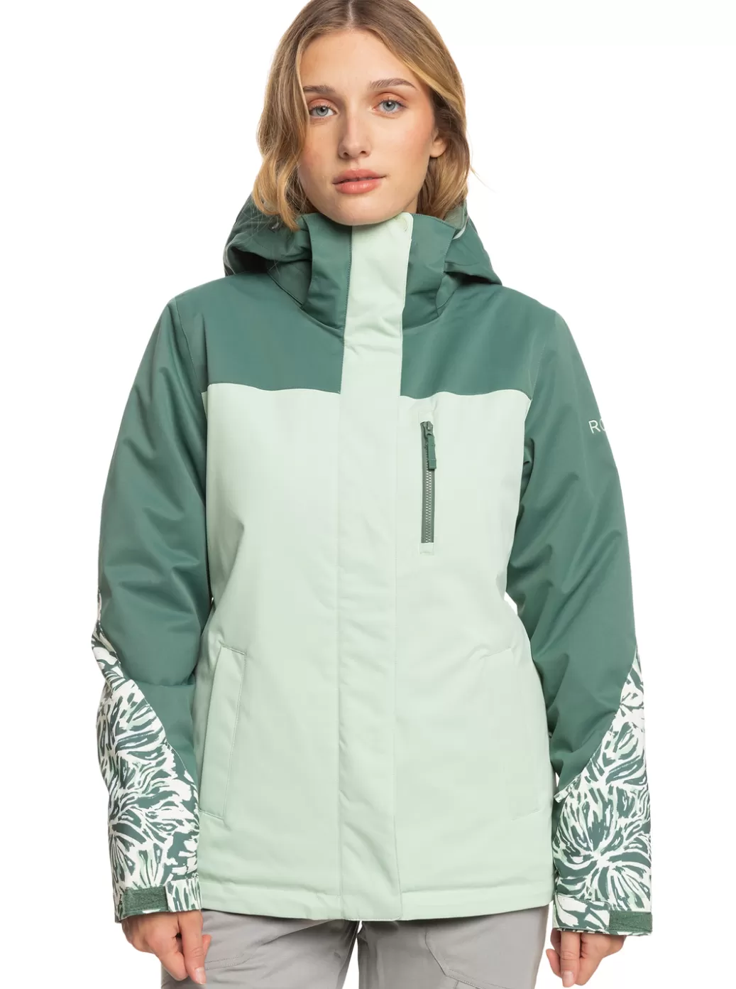 Snow Jackets | WOMEN ROXY Jetty Block Technical Snow Jacket Dark Forest Wild