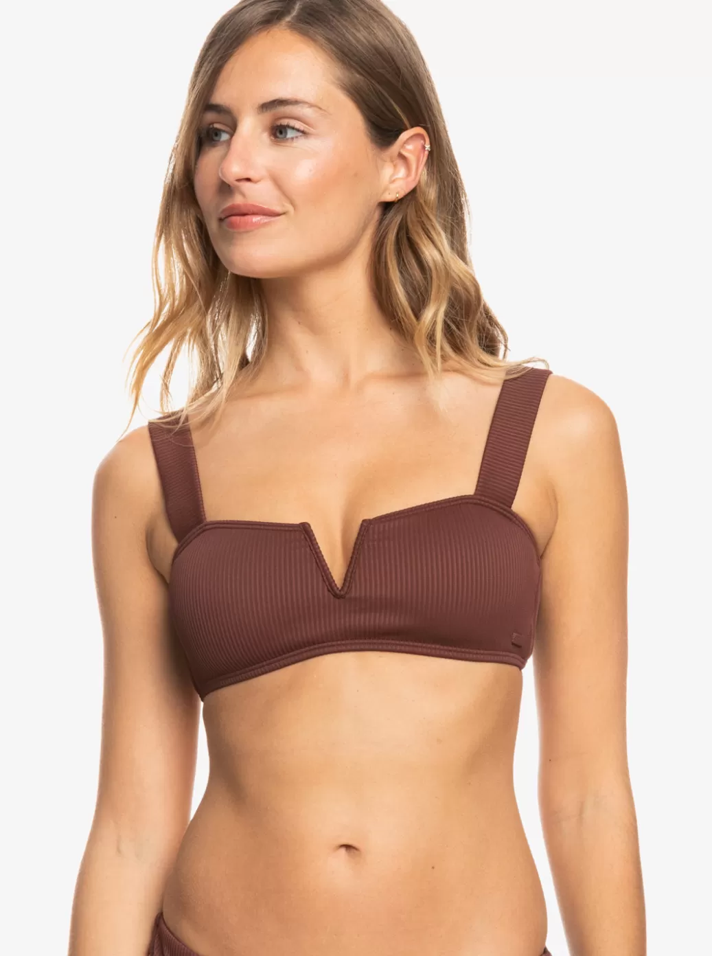 Bikini Tops | Bikinis | WOMEN ROXY Love The Coco V Bralette Bikini Top Bitter Chocolate