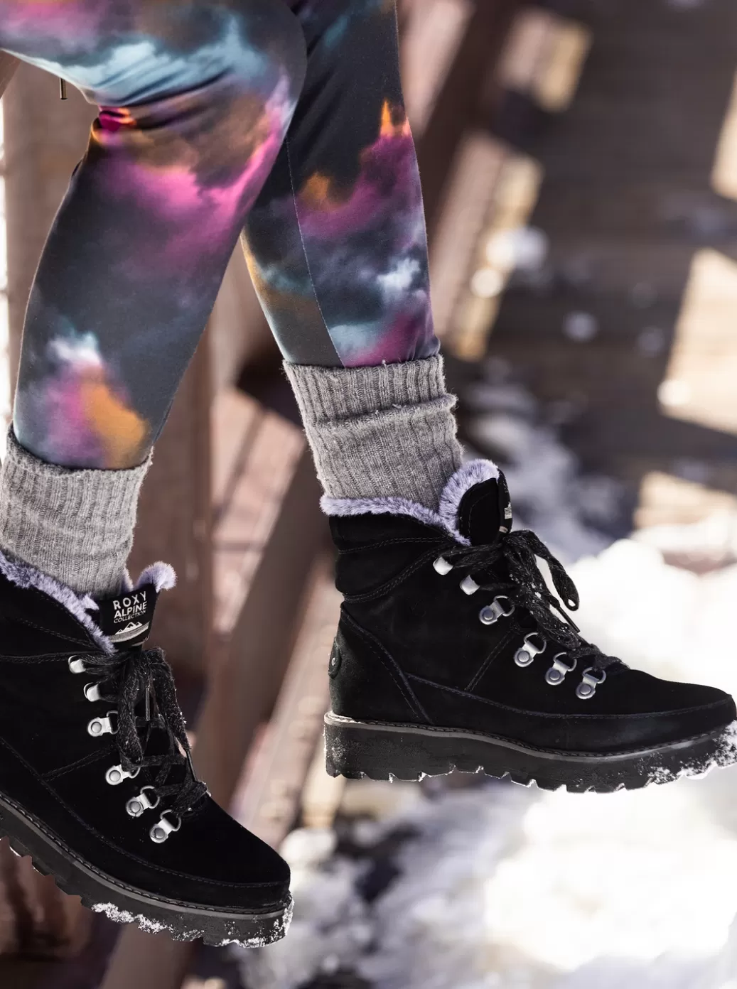 Boots | WOMEN ROXY Sadie Lace-Up Boots Anthracite