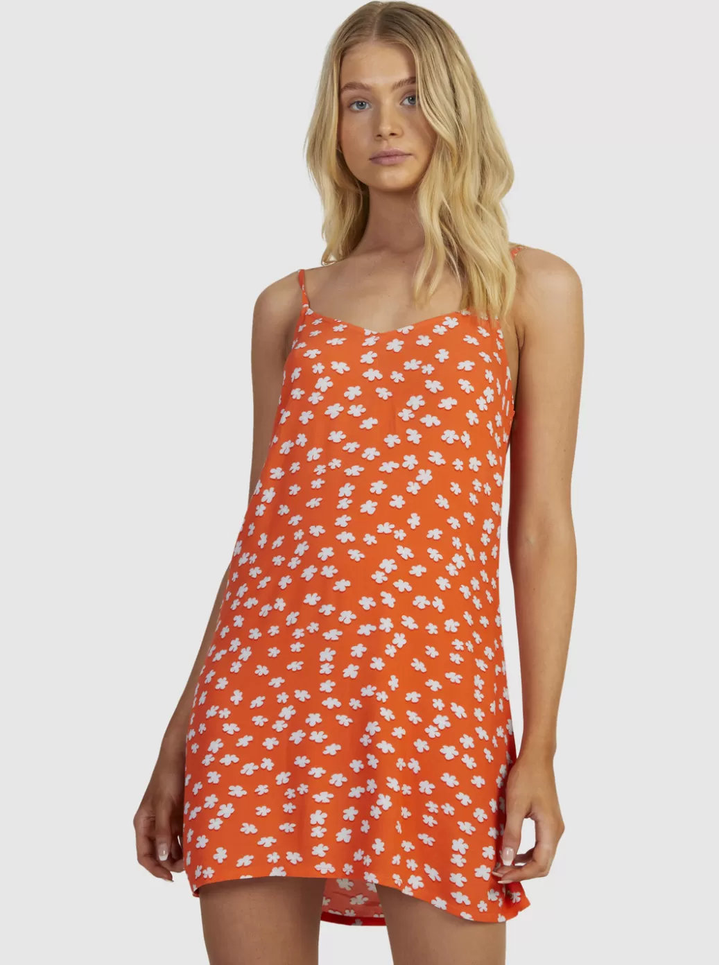 Dresses | WOMEN ROXY Shine A Light Slip Dress Tiger Lily Flower Rain