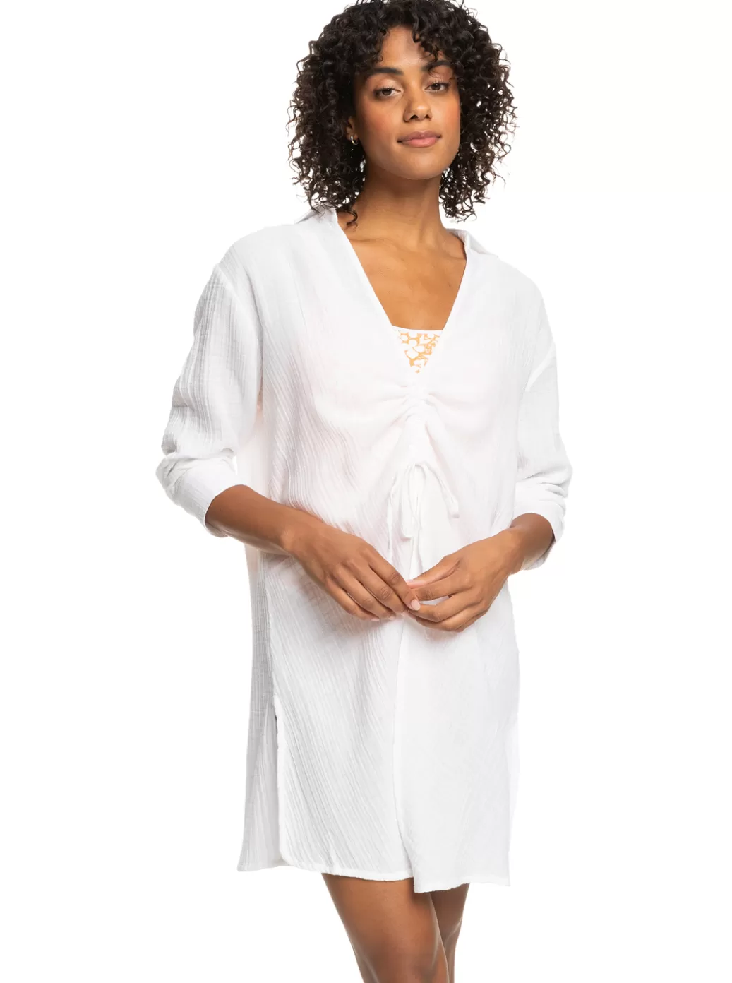 Cover Ups | WOMEN ROXY Sun And Limonade Beach Cover-Up Dress Bright White