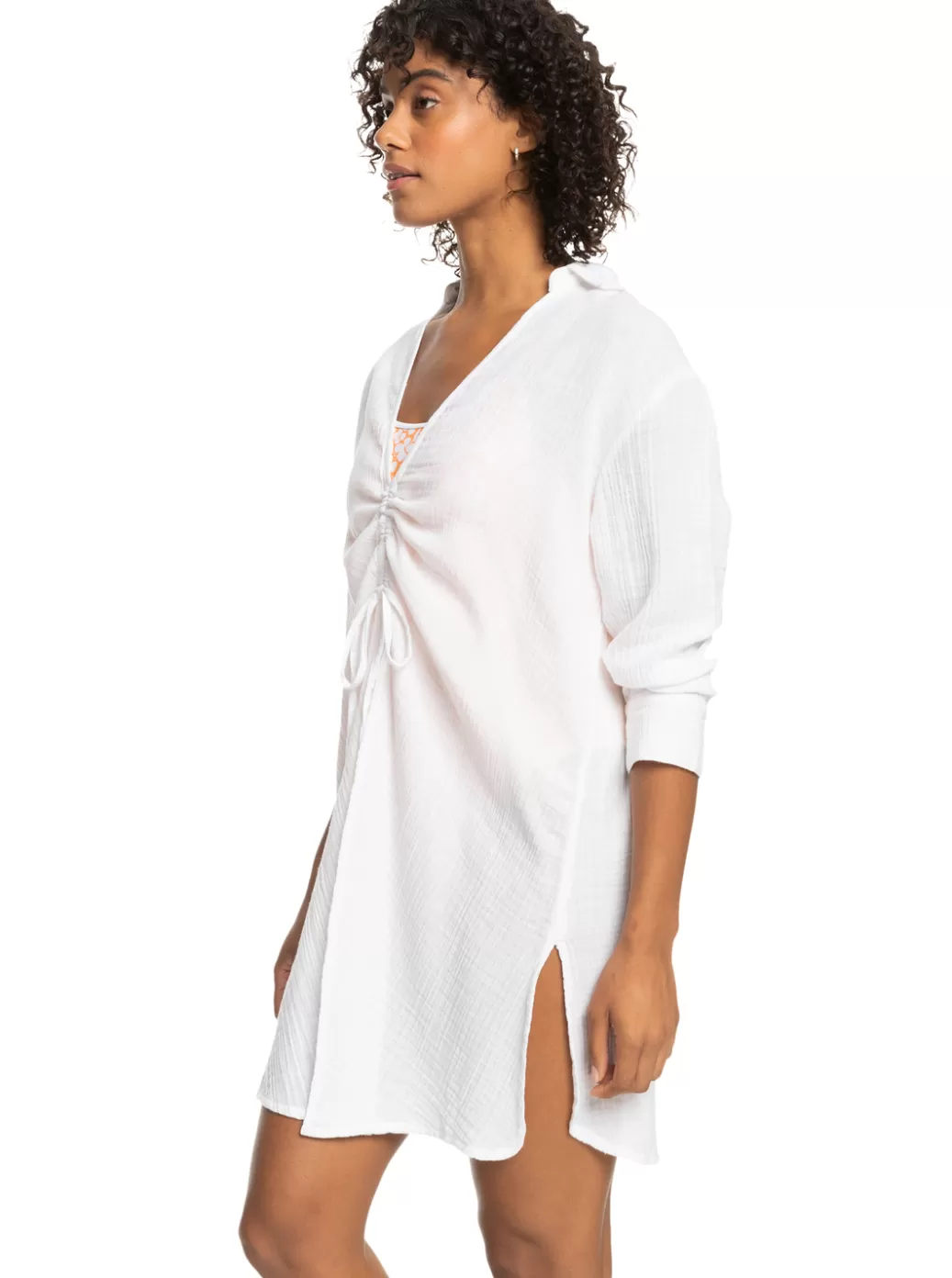 Cover Ups | WOMEN ROXY Sun And Limonade Beach Cover-Up Dress Bright White